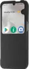A smartphone in a black case, showing the lock screen with icons and date. Produktbild-Vorschau