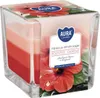 Bispol Duftkerze in dreifarbigem Glas Hibiscus-White Sage Produktbild-Vorschau 1