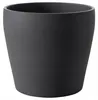 IKEA PERSILLADE Übertopf dunkelgrau Keramik 12 cm Produktbild-Vorschau 1