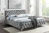 riess-ambiente Bett MODERN BAROCK 160x200cm grau Samt Produktbild-Vorschau 1