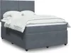 Boxspringbett mit Matratze Dunkelgrau 140x190 cm Samt Produktbild-Vorschau 2