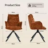 Duhome eetkamerstoel, 360° draaibaar, loungestoel, fluweel, Productafbeelding-voorbeeld 13