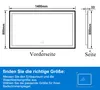 LED Badspiegel 140×80cm mit Beschlagfrei Bluetooth Uhr 3 Produktbild-Vorschau 7