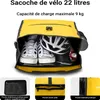 Wiltec Sacoche étanche pour porte-bagages jaune – capacité Voir les images du produit 4