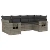 The Living Store 6-tlg. Garten-Sofagarnitur mit Kissen Grau Produktbild-Vorschau 3