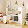 COSTWAY Cucina per bambini con piano di lavoro estraibile, Anteprima dell’immagine prodotto 1