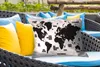 MuchoWow® Outdoor Kissen - Weltkarte - Schwarz - Weiß - Produktbild-Vorschau 4