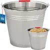 KOTARBAU® Seau à Cendre Acier Inoxydable 14 L Argent Seau Voir les images du produit 1