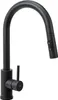 A black kitchen faucet with a pull-down sprayer. Náhled obrázku produktu