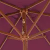 vidaXL Parasol avec mât en bois 270 cm rouge bordeaux Voir les images du produit 4