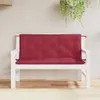 vidaXL Coussins de banc de jardin 2 pcs. Vin rouge 120x50x7 Voir les images du produit 2