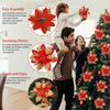 12 Stück glitzernde Weihnachtssterne, 14 cm, künstliche Produktbild-Vorschau 4