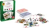 A box of Rommé playing cards and several scattered cards are displayed on a white background. Produktbild-Vorschau