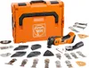 An orange storage case and an oscillating multi-tool with various accessories are displayed on a white background. Náhľad obrázku produktu