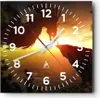 Wanduhr - Quadrat - Glasuhr - Drache Rock Kreatur - 40x40cm Produktbild-Vorschau 1