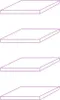Four identical glass shelves are stacked vertically against a white background. Produktbild-Vorschau