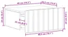 vidaXL Table de chevet murale noire 49 x 34,5 x 24 cm Voir les images du produit 7