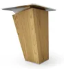 4x sossai Holzfüße eckig - schräge Ausführung 8cm Eiche Produktbild-Vorschau 2