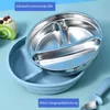 Baby Teller mit Saugnäpf, 304 Edelstahl Kindergeschirr mit Produktbild-Vorschau 3