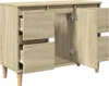 A product image of a wooden cabinet with drawers and doors. Náhled obrázku produktu