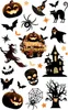 HALLOWEEN Temporäre Tattoos Spukhaus Kürbis Geist Hexe Produktbild-Vorschau 3