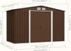 vidaXL Szopa narzędziowa brązowa 257x205x178 cm stalowa Podgląd zdjęcia produktu 16