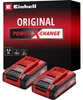 EINHELL Akku Power-X-Change TWIN-PACK 18Volt 4,0Ah, (2 Produktbild-Vorschau 1