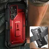 A rugged phone case with a holster attached to a belt. Náhled obrázku produktu
