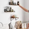 Zestaw półek ściennych wiszących styl industrialny półki Podgląd zdjęcia produktu 2
