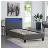 Polsterbett MANDALAY 90 x 200 cm grau - mit LED Beleuchtung Produktbild-Vorschau 2