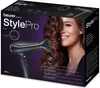 The image shows the packaging of a Beurer StylePro hair dryer, featuring a model using the product. Podgląd zdjęcia produktu