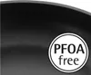 A close-up view of a black frying pan with a circular badge indicating it is PFOA free. Náhľad obrázku produktu