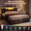 Sommier Moonbite RGB LED 140 x 200 cm, velours, à réglage Voir les images du produit 6