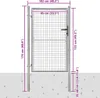 vidaXL Portail de jardin Acier galvanisé 105x175 cm Argenté Voir les images du produit 4