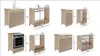 Keukenwandunit 270 cm - Sonoma beige, wit - Zonder werkblad Productafbeelding-voorbeeld 4