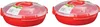 Sistema Microwave Mikrowellen Teller, 1,3 l, rot 3er Set Produktbild-Vorschau 2