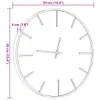 vidaXL Zegar ścienny brązowy Ø39 cm materiał żelazo i Podgląd zdjęcia produktu 7