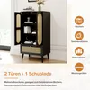 okwish Sideboard 60*40*110cm mit Rattan-Design, 2 Türen und Produktbild-Vorschau 4