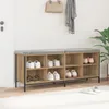 vidaXL Botník s policí Artisan dub 131 x 35 x 50 cm Náhled obrázku produktu 4
