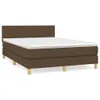 Boxspringbett mit Matratze Dunkelbraun 140x200 cm Stoff Produktbild-Vorschau 1