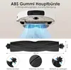 A close-up marketing image showing a vacuum cleaner brush and its features, with text overlays. Produktbild-Vorschau