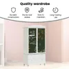 vidaXL Kreidetafel Kleiderschrank mit Tür ROROS Weiß 90 x Produktbild-Vorschau 5