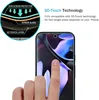 A diagram showing the layers of a screen protector and a finger touching a phone screen. Produktbild-Vorschau