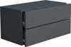 A dark gray wall-mounted drawer unit with two drawers is shown against a white background. Produktbild-Vorschau