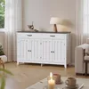 BEALIFE Sideboard mit Schubladen | Retro-Grau, 140x40x90 cm Produktbild-Vorschau 5