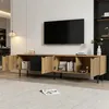 Merax TV Lowboard mit 3 Türen und 2 Schubladen, TV Schrank Produktbild-Vorschau 5