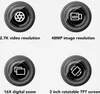 A graphic displaying features of a digital camera. Produktbild-Vorschau