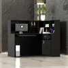 Empfangstheke L-Form 140x80x120cm Schwarz, mit Produktbild-Vorschau 2