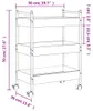 vidaXL Kuchyňský vozík Sonoma dub 50x30x70 cm materiál na Náhled obrázku produktu 8