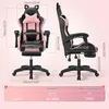 Gaming Stuhl mit Lendenwirbelstütze und Fußstütze 150kg, Produktbild-Vorschau 7